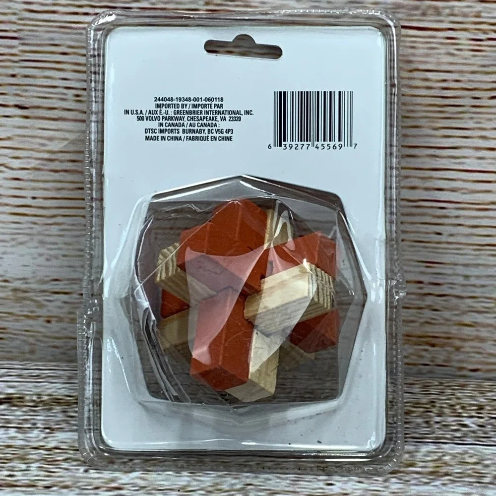 Real Wood Brain‎ Teaser Puzzle Challenge Your Mind New In Package